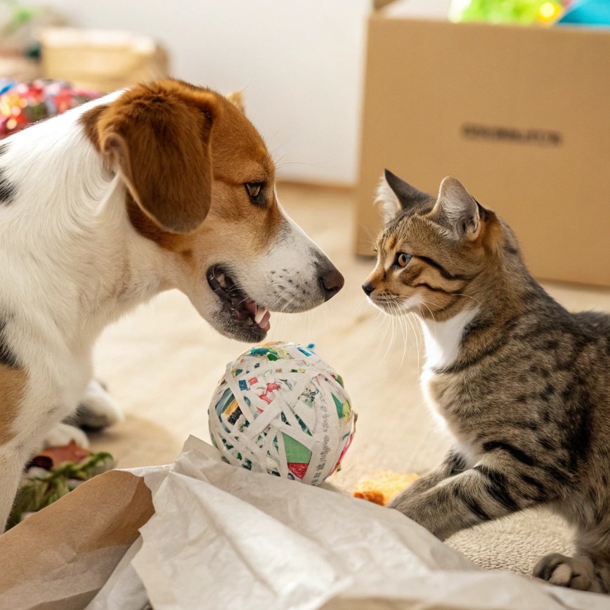 Juguetes caseros para divertir a tu perro o gato